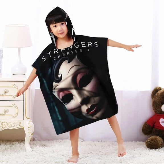 The Strangers Chapter Hooded Poncho Towels, Soft & Absorbent Microfiber Beach Towel, Swimming Pool Changing Robe Bathrobe Bath Towel