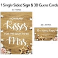 thumbnail image 2 of Inkdotpot How Many Kisses For The Soon To Be Mrs Beach White Bridal Shower Game 1 Sign + 30 Cards, 2 of 4