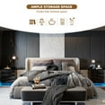 thumbnail image 4 of Hironpal LED Nightstand, Modern Bedside Table with 3 Drawers and RGB LED Light ,High Gloss End Table, 4 of 9