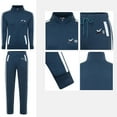 thumbnail image 3 of Notus Men’s Tracksuits Sweatsuits for Men Track Suits Set 2 Piece Fleece Athletic Jogging Sweatpants Sweat Suits 2 Piece Outfits Jogger Set sweatsuits 2-piece set Teal Blue XXL, 3 of 5