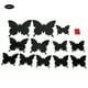 thumbnail image 1 of Adhesivo de pared estereoscópico, 24 piezas/juego, mariposas negras estereoscópicas, herramientas para mejorar el hogar, calcomanías de pared de PVC, rendimiento confiable, 1 of 12