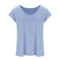 thumbnail image 4 of Xihbxyly Tops Dressy Tank Top for Women Women's Cap Sleeve Tank Tops U Neck Solid Color Casual Shirts Loose Fit Basic Blouse, 4 of 7