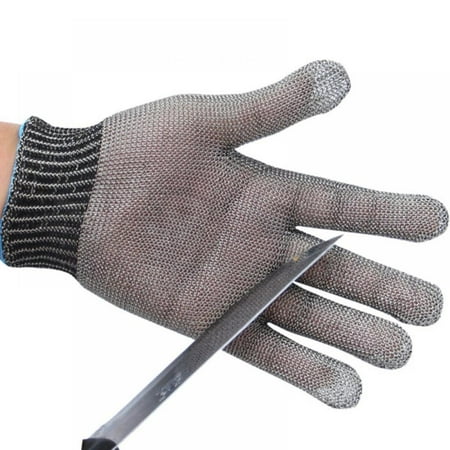

TOPWONER Cut Resistant Gloves 316 Stainless Steel Metal Mesh Butcher Glove Level 5 Protection 1 Pack