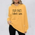 thumbnail image 2 of Aihuaihua Fun Fact I Don't Care Hoodie I Do Not Care Hoodie Funny Sarcastic Saying Sweatshirt Graphic Pullover Top, 2 of 4