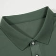 thumbnail image 3 of QATAINLAV Mens Big and Tall Polo Shirts Casual Button Lapel Tee Tops Solid Color Short Sleeve Golf Shirt 2025 Going Out Outfits Ofertas Flash Del Dia Green 3XL, 3 of 8