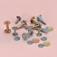 thumbnail image 5 of 10 Set Copper Rivets And Burrs, 10x3.3x21mm Solid Leather Copper Rivet Fastener For Leather Diy Craft Supplies, Copper Tone, 5 of 5