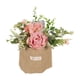 thumbnail image 3 of Flor colgante artificial con bolsa de arpillera, jarrón, simulación de rosa en maceta., 3 of 9
