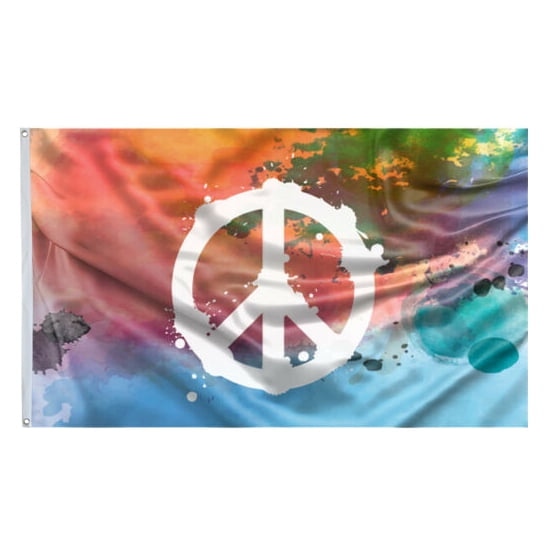 Colorful Peace Flag Polyester 3x5 FT Banner