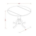 thumbnail image 4 of Kitchen Dining Table Set Buttermilk Cherry Wood Chairs-Color:Buttermilk,Material:Wood, 4 of 8