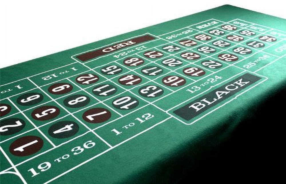 Brybelly Roulette Green Casino Gaming Table Felt Layout, 36" x 72" - image 2 of 6