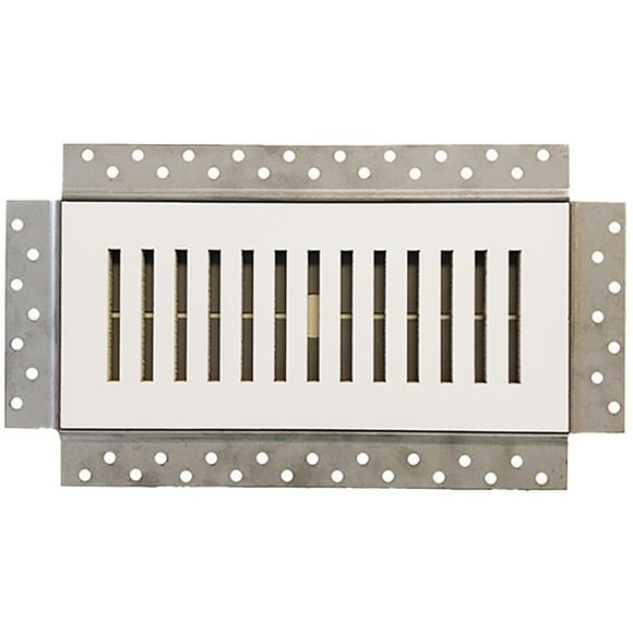 4" x 10" Flush Mount Removable Air Return Vent - White