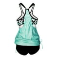 thumbnail image 5 of Dihao Women Plus Size Tank Top with Shorts Polyester Light Blue (L), 5 of 5