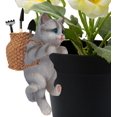 thumbnail image 5 of Planter Decor, Cat with Basket Plant Pot Hanger, Cat Aquarium Decorations, Miniature Fairy Garden and Flower Pot and Vase, Indoor Outdoor Usage, Grey, 5 of 8