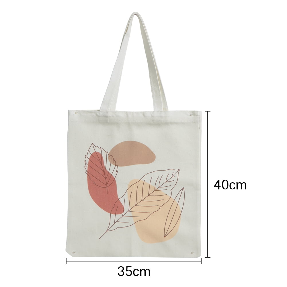 DSstyles 2pcs Cotton Canvas Bags,Reusable Totes,Grocery Shopping