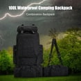 thumbnail image 3 of Mochila de Senderismo y Camping HongXingHai 100L Impermeable Negra, 3 of 9