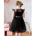 thumbnail image 5 of Oudiya Toddler Girls Tutu Dress Summer Contrast Mesh Party Dresses Cute Princess Tulle Sundress with Belt 2-8Y, 5 of 6
