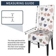thumbnail image 5 of ZICANCN Cute Doodle Hearts Chair Protectors Seat Covers , Dining Chair Slipcovers 1 Piece for Dining Room Hotel Kitchen, 5 of 8