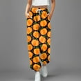 thumbnail image 2 of Nouveau Pantalon Décontracté Mode Impression 3D pour Femmes Taille Haute à Cordon, 2 of 4