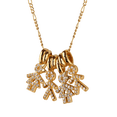 thumbnail image 2 of Collar para Mujer de Niños Personalizado LuckyLy, Baño de Oro 14k y Zirconia Cúbica, Cadena y Charms, Modelo Darcy Niño y Niña dorado 2 Niños 2 Niñas, 2 of 6