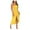 Yellow, variant on Sngxgn Women's Long Sleeve Dress with Slit Elegant Long Neck High Waist A-Line Midi Dress(Grey,S)