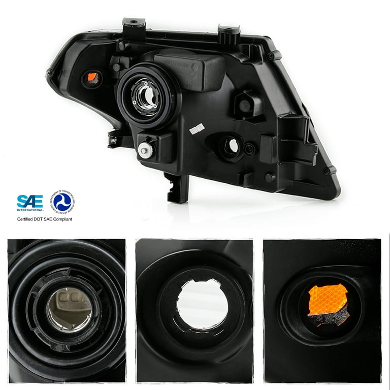For 09-21 Frontier Extended/Crew Pickup [Halogen Style] Black 