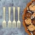 thumbnail image 7 of LAMIRO 24pcs Mini Disposable Golden Plastic Forks for Parties,Weddings,or Daily Use, 7 of 7
