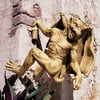 Design Toscano Gaston the Gothic Gargoyle Climber Hanging Statue, Medium, 13 Inch, Polyresin, Gothic Stone