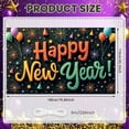 thumbnail image 2 of Colorful Balloons Happy New Year Banner Firework Decorations New Year Display Star Patterns Party Hats Festive Backdrop for New Year Party Holiday Celebration Indoor Decoration, 2 of 9