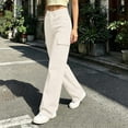 thumbnail image 5 of ABSUYY Womens High Waisted Wide Leg Cargo Pants - Beige Lightweight Baggy Utility Y2K Casual Trousers for Women,Size 2XL, 5 of 6