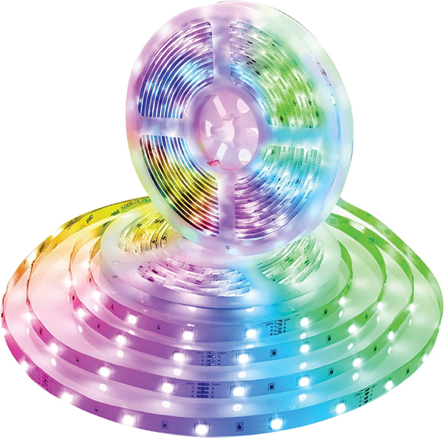 Social Media Video Recording Kit - Heavy Duty Phone Holder and Ring Light Stand, 6ft LED Multi Color RGB Light Strip, Clip on Phone Selfie Light