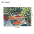 thumbnail image 4 of Yayeee Bath Rug for Bathroom Floor Non Slip Contour Fluffy Soft Absorbent Mat, 20"x24", Art Goldfish Bowl, 4 of 7