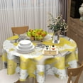 thumbnail image 6 of Winter Snowman Blue Tablecloth Round 60 Inch Let It Snow Washable Polyester Table Cover for Kitchen Holiday Party Outdoor Room Home Decor, 6 of 6