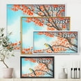 thumbnail image 4 of Designart 'Beautiful Orange Bird Sitting On Flowering Branch' Traditional Framed Canvas Wall Art Print, 4 of 5