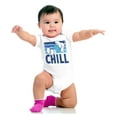 thumbnail image 4 of Sleepy Smurf 80s Cartoon Chillin Out Romper Boys or Girls Infant Baby Brisco Brands NB, 4 of 7