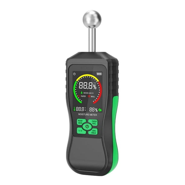 Medidor de Humedad de Madera Digital Detector de Humedad de Madera Sin Contacto Higrómetro Alarma Probador de Humedad Detector de Humedad Sin Clavija