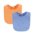 thumbnail image 3 of Babero Baby Drooler Hudson Baby con forro impermeable, azul y rojo, 3 of 7
