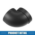 thumbnail image 6 of Unique Bargains Car Heater Warm Air Ducting Pipe Single Connection Elbow Outlet Connector 3.54'' 90mm OD Black, 6 of 6