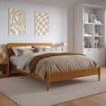 thumbnail image 3 of AFI Florence Full Solid Wood Low Profile Platform Bed, Light Toffee, 3 of 14