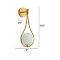 thumbnail image 3 of ECD Lighting Luxury Gold Vanity Lights Modern Wall Sconce Light Fixture - White Glass Shade Wall Lamp for Home Decor, Room Decor, Hallway, Bathroom, 3 of 7