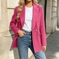 thumbnail image 4 of Luivaraty Blazer for Women Plus Size Business Office Outfits Dressy Casual Double Breasted Buttons Pocket Work Jackets, S-3XL, 4 of 6