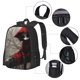 thumbnail image 2 of Easygdp Dark Red Hooded Girl Mochila de Gran Capacidad Minimalista Ideal para Escuela, Viajes y Uso Diario, 2 of 6