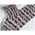 thumbnail image 3 of Exotic Bed Runner Set, Mono Colored Flowers of the Tropical Jungle in the Line Spring Season, Decorative Bedding Scarf & a Pillow Sham for Hotels Homes, Twin, Burgundy and Off White, by Ambesonne, 3 of 3