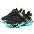 thumbnail image 6 of enyan Boys' Sneakers Athletic Slip On Sneakers Comfortable Bungee Running Shoes for Boys (Toddler/Little Kid/Big Kid) Dark Green,12, 6 of 7