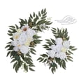 thumbnail image 3 of Arco de boda con flores artificiales, letrero de bienvenida, decoraciones florales, guirnalda de flores artificiales Blanco, 3 of 9