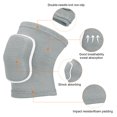 thumbnail image 3 of Uxcell L Protectores de Rodilla para Volleyball, Protectores de Rodilla de Espuma, Faja, Gris 3 Pares, 3 of 6