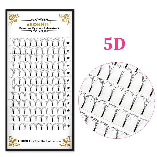 Extensiones de pestañas Abonnie anchas prefabricadas, ventiladores de volumen, pestañas 3d/4d/5d/6d, ventilador de volumen de tallo largo, extensiones de pestañas profesionales