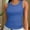 Blue, variant on Womens Summer Tank Tops Crewneck Sleeveless Shirts Tanks Slim Fitted Casual Basic Tee Shirt