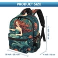 thumbnail image 2 of Mermaid Cute Adjustable Shoulder Strap Backpack with Large Capacity, Printed Design, Lightweight, 2 of 6