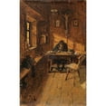 thumbnail image 3 of August von Pettenkofen 17x24 Black Modern Framed Museum Art Print Titled - The Village Writer (The Village Skribe), 3 of 5