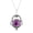 amethyst, variant on Solid 925 Sterling Silver Necklace For Women, Genuine Round Turquoise Blue Gemstone Unique Handcrafted December Birthstone Gift For Her